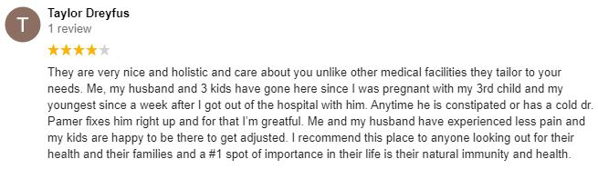 Chiropractic Powell OH Taylor Testimonial